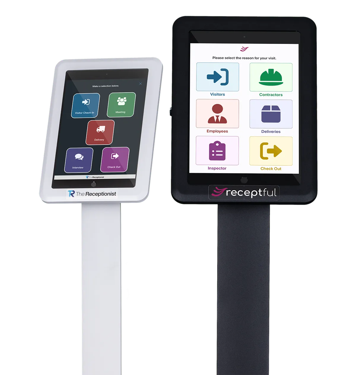 The Receptionist for iPad and Receptful - two visitor management systems from the same great company.